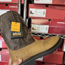 ARIAT COMPOSITE TOE WORK BOOTS WATERPROOF SIZE 10 only
