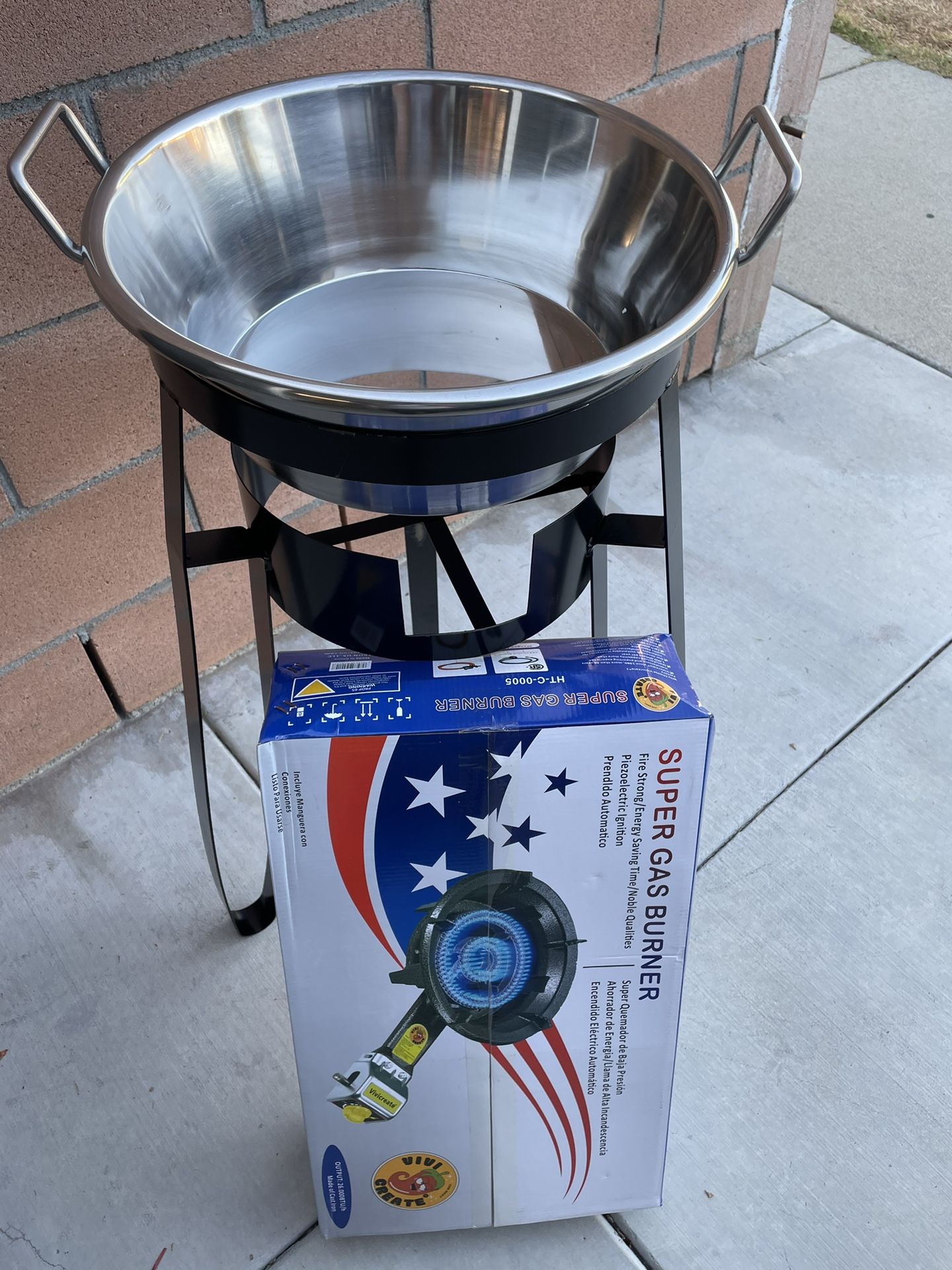 Set De 3 Cazo Quemador Y Base