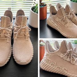 Adidas Men’s Beige/Tan Running Sneakers – Size [X] – Great Condition