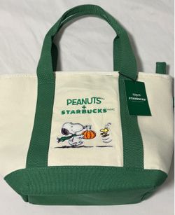 Starbucks snoopy peanuts tote