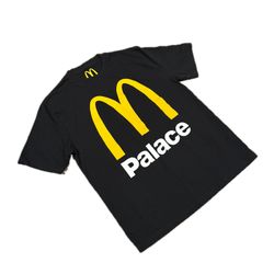 Palace x McDonalds Black Graphic T-Shirt Size Large Rare Streetwear Men's Unisex