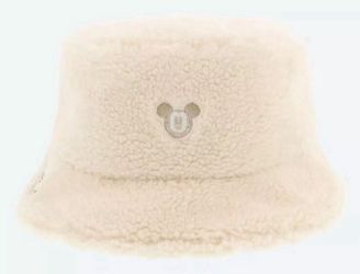 Disney Tokyo Japan Mickey Mouse Boa Bucket Hat Winter Cap Disneyland 