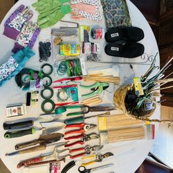 Gardening Tools, Stakes, Rubber Bands, Ties, Plant Labels, Gloves, Sandals, Basket, Tubes, Clay, Glass Beads,& More.