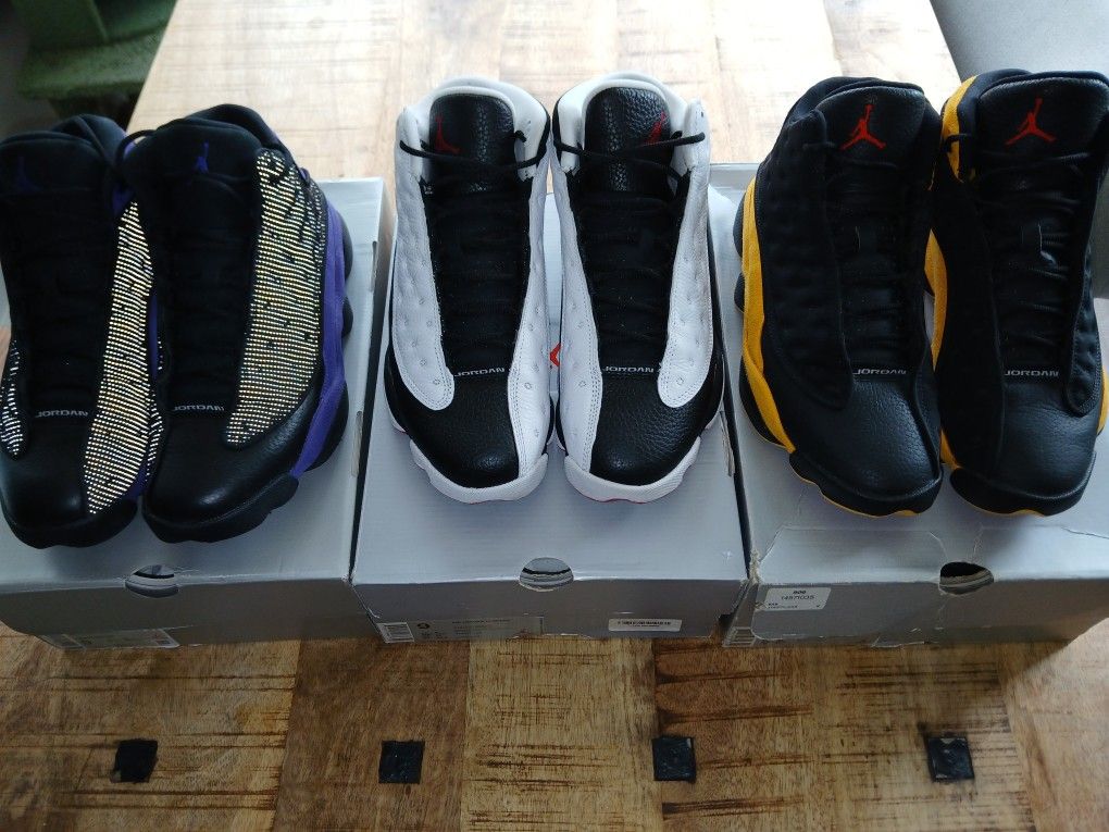 3 Pair Jordan 13s. Sz 9