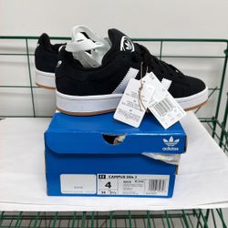 Adidas Campus 00Sj Black-And-White Brand New Youth Size 4