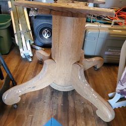 Solid Wood With CASTERS Table Base
