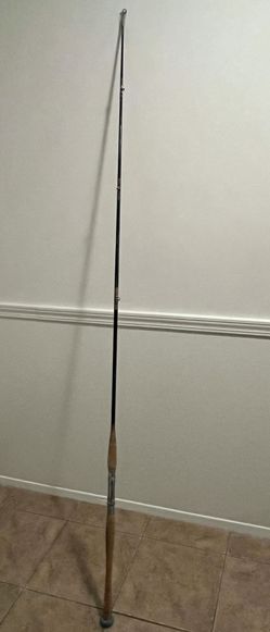 Vintage Fishing 76" Rod Deep Sea Saltwater Wood Handle