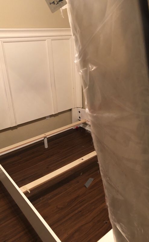 Queen size frame with box spring