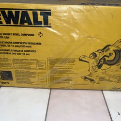 Dewalt 15 Amp Corded 12 in. Double Bevel Sliding Compound Miter Saw, Blade Wrench and Material Clamp