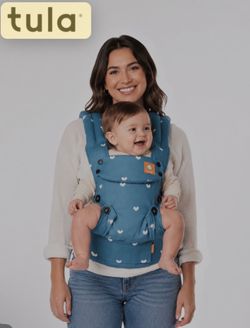 Tula Explore Baby Carrier in Blue Heart Playdate Print