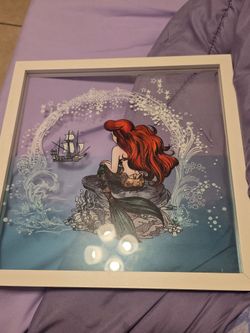 Little Mermaid Ariel Framed Shadow Box Art