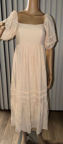 Summer Kiss Puff Sleeve Midi Dress Small