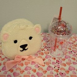 Bath & Body Works Makeup Backpack And Cup