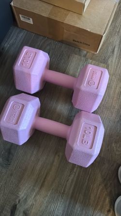10 lb weights X2 light pink