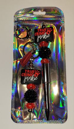 Beaded Keychain And Pen Sets 