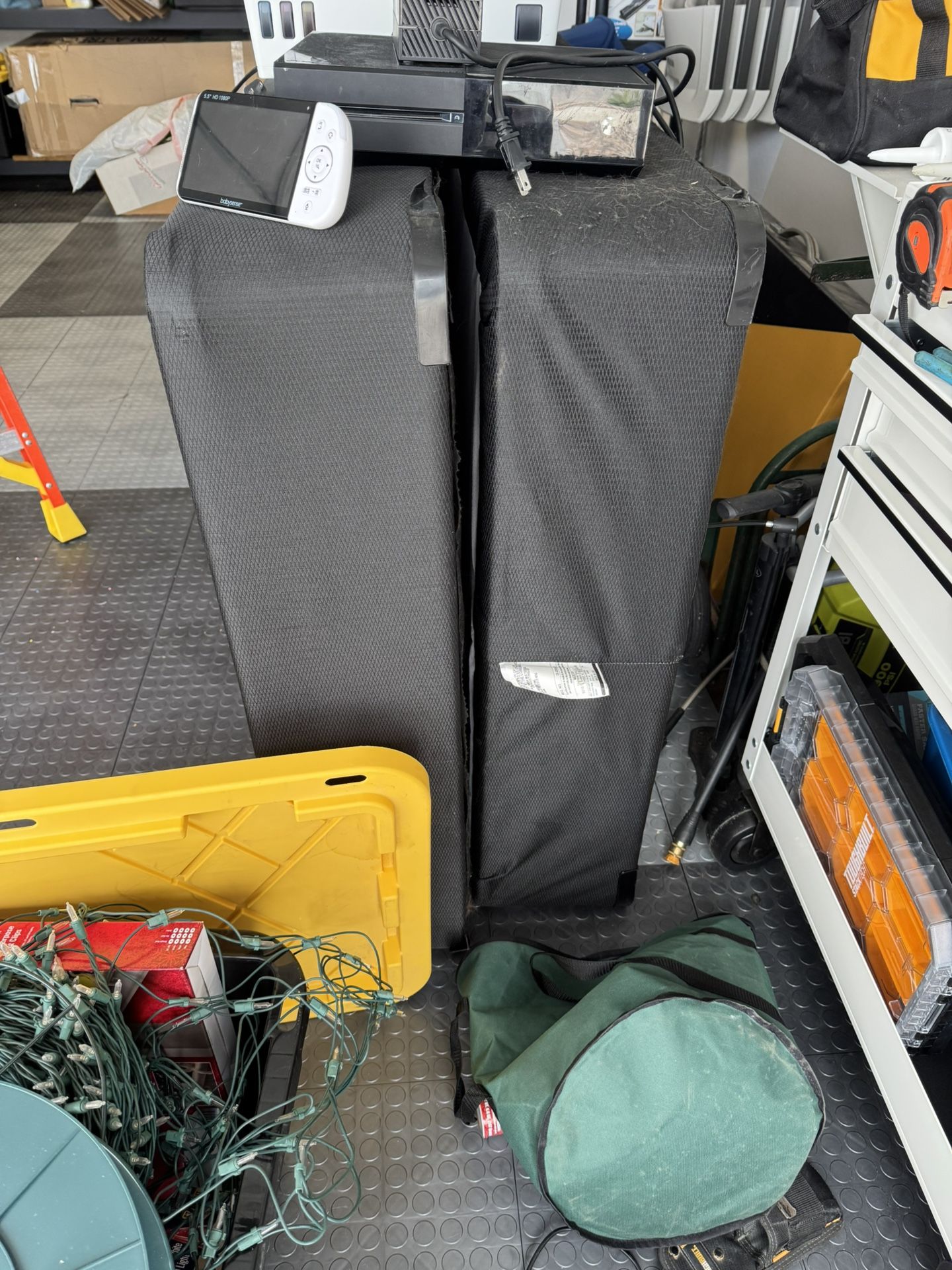 Two Twin Box Springs And Metal Frame 