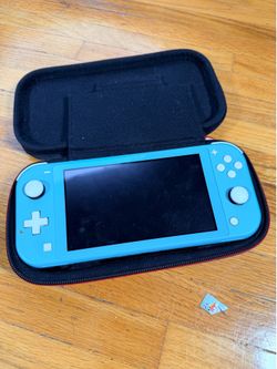 Nintendo Switch Lite Turquoise Blue w/ Carrying Case – Works Great