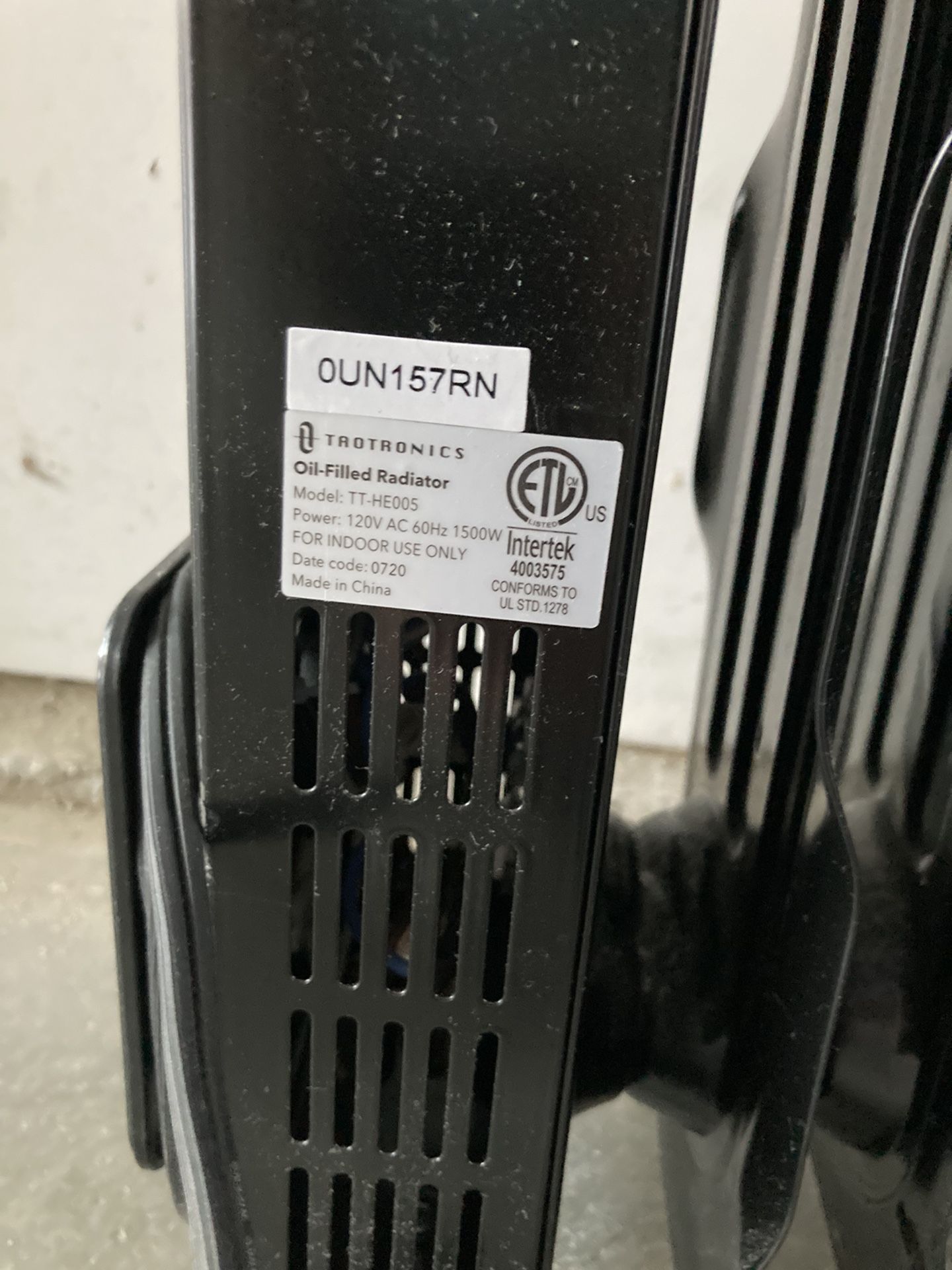 Taotronics TT-HE005 Oil filled Radiator Heater, barely used for Sale in  Winchester, MA - OfferUp