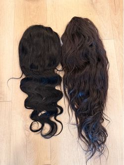 2 human hair wigs