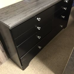 New Black Six Drawers Dresser 