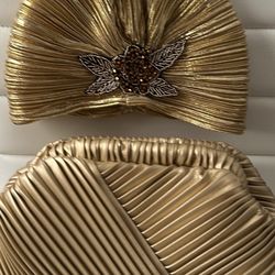 1920s Theme Turban And Clutch