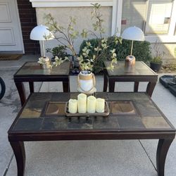 Coffee Table And 2 End Tables