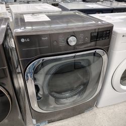 $1049 LG 9.0 Cu Ft Mega Capacity Smart Wi-Fi Enabled Front Load Gas Dryer with TurboSteam and Built In Intelligence