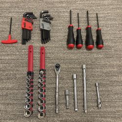 Socket Set, Allen Wrenches, Screwdrivers