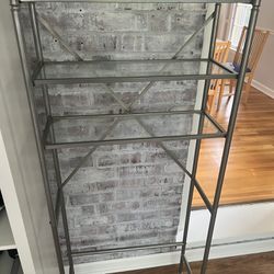Glass Silver Shelf