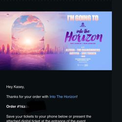 Into the Horizon Ticket Sunday 6/22