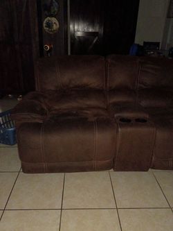 Brown loveseat not electric