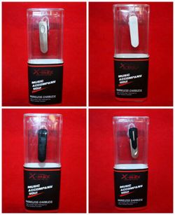 Bluetooth earpiece / Headphones / earbuds / headset compatible with any device hear music or answer calls