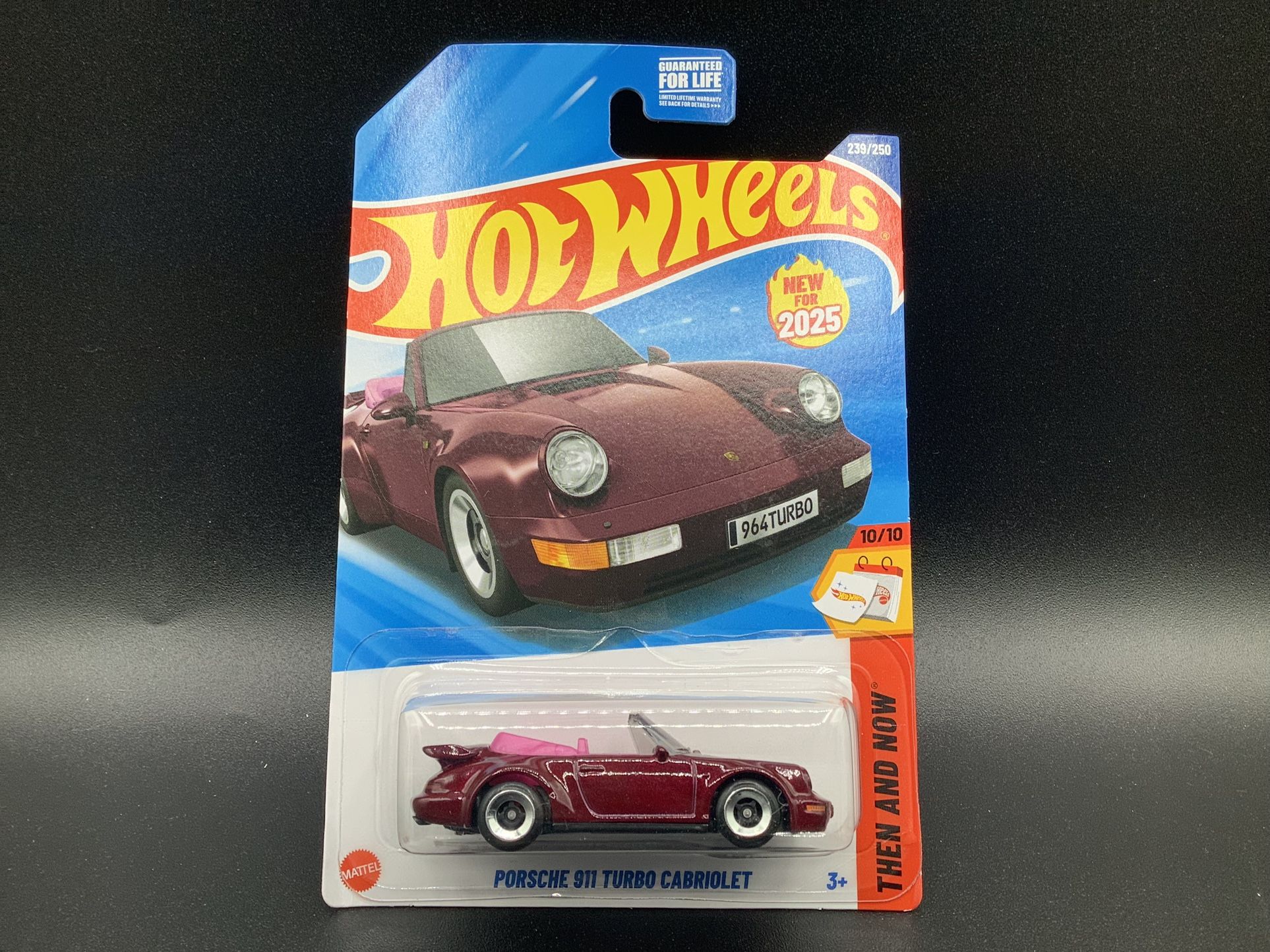 2025 HOT WHEELS N CASE PORSCHE 911 TURBO CABRIOLET - 239/250 THEN AND NOW 10/10