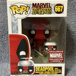 Funko Pop! Vinyl Marvel Zombies Deadpool With Headpool Collector Corps #667