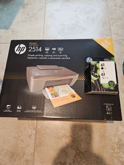 HP desk jet 2514 printer ,scan ,copier. In unopened box ,w/ink cartridges.