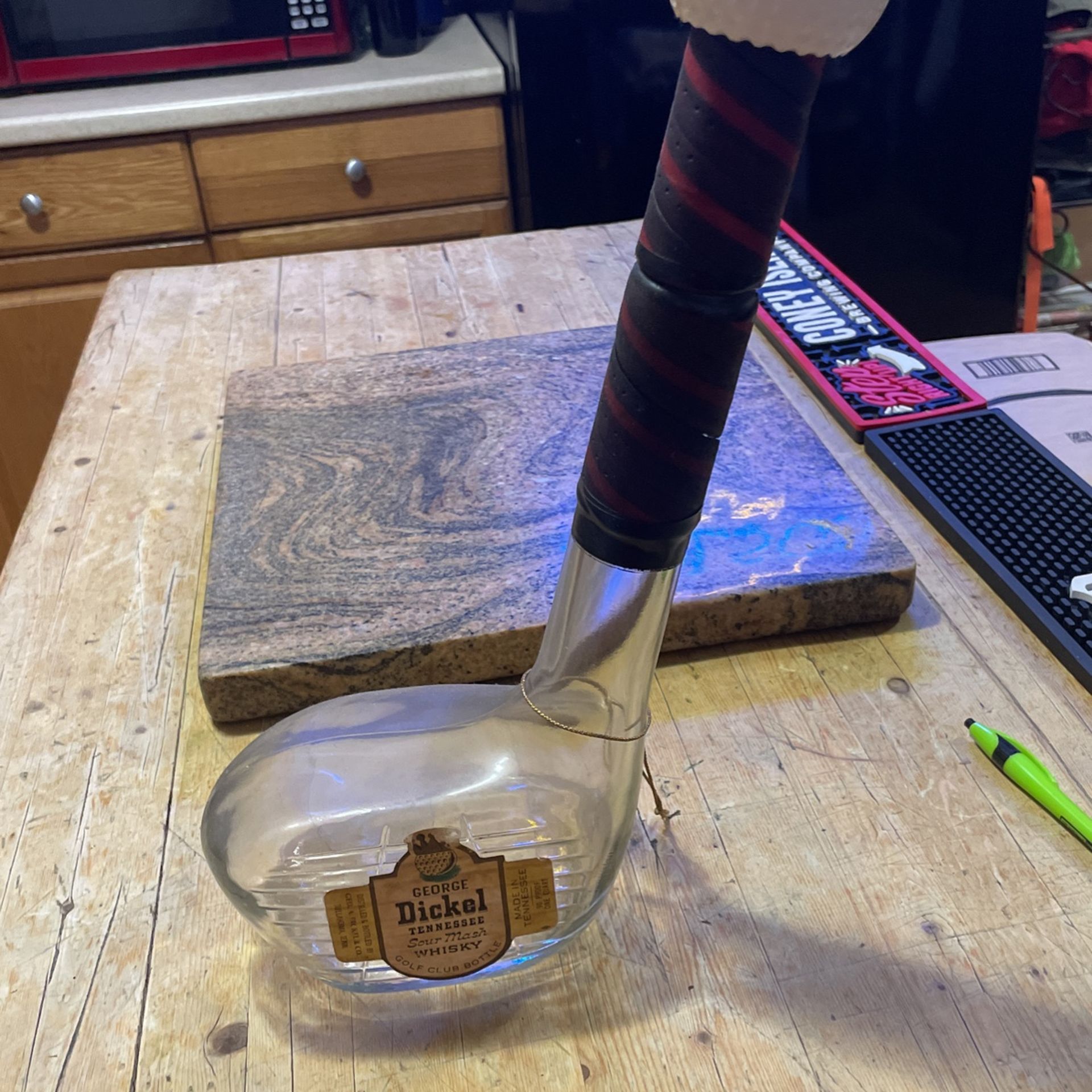Antique George Duke Tennessee Whisky Golf Club Liquor Bottle