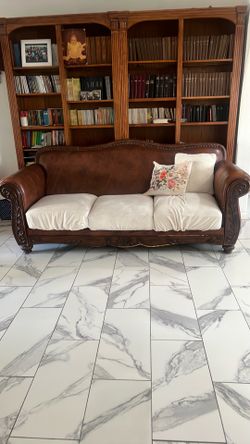 Leather brown 3 seater