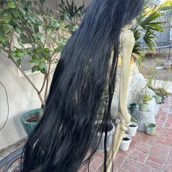 Extra Long Black Wig NEW