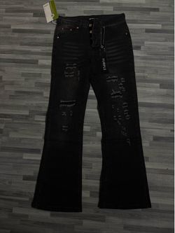 Black Purple jeans flared