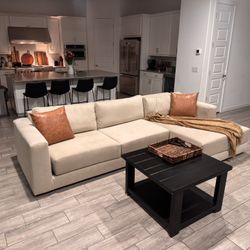 Crate & Barrel Couch Sofa Chaise Lounge