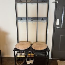 Coat Rack With Shoe Storage Bench 