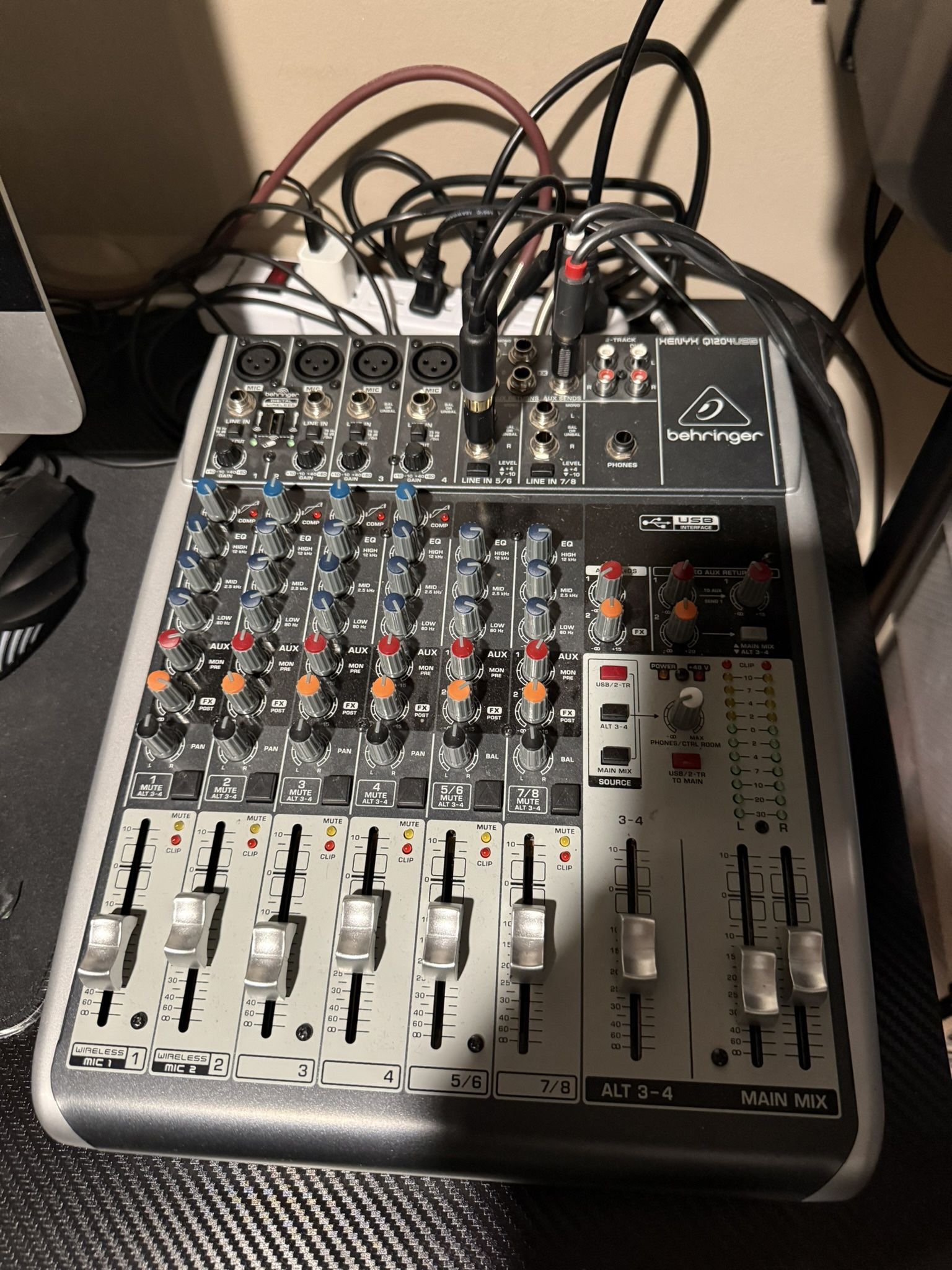 Audio Mixer And Speaker Monitor