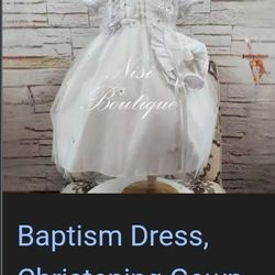 Baby Girl White Christening Dress