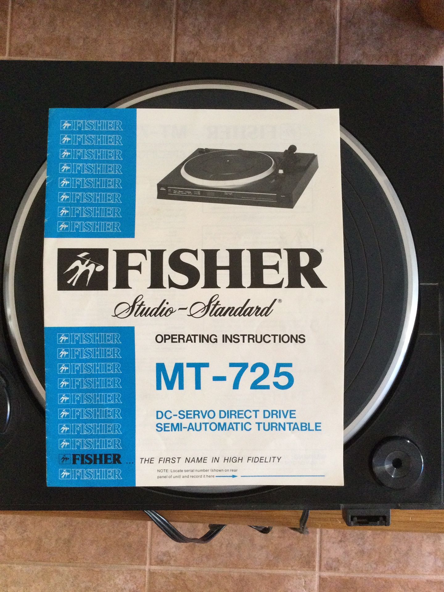 Fisher Semi Auto Turn Table Mt725