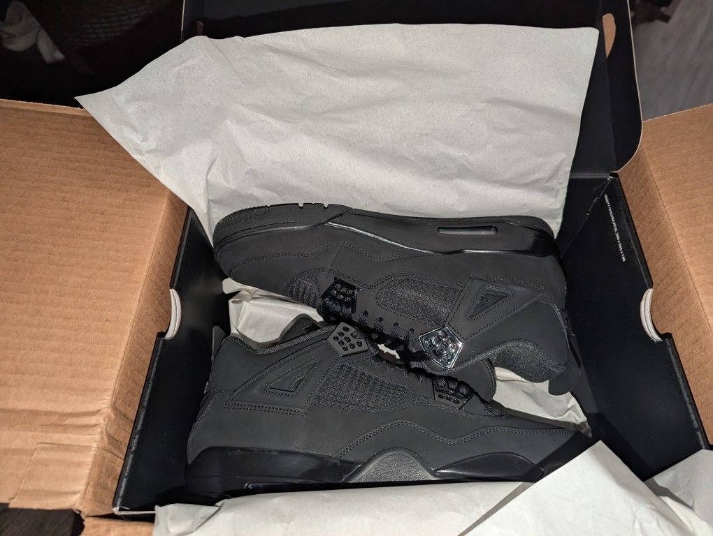 Jordan 4 Black Cat New Size 13 Mens