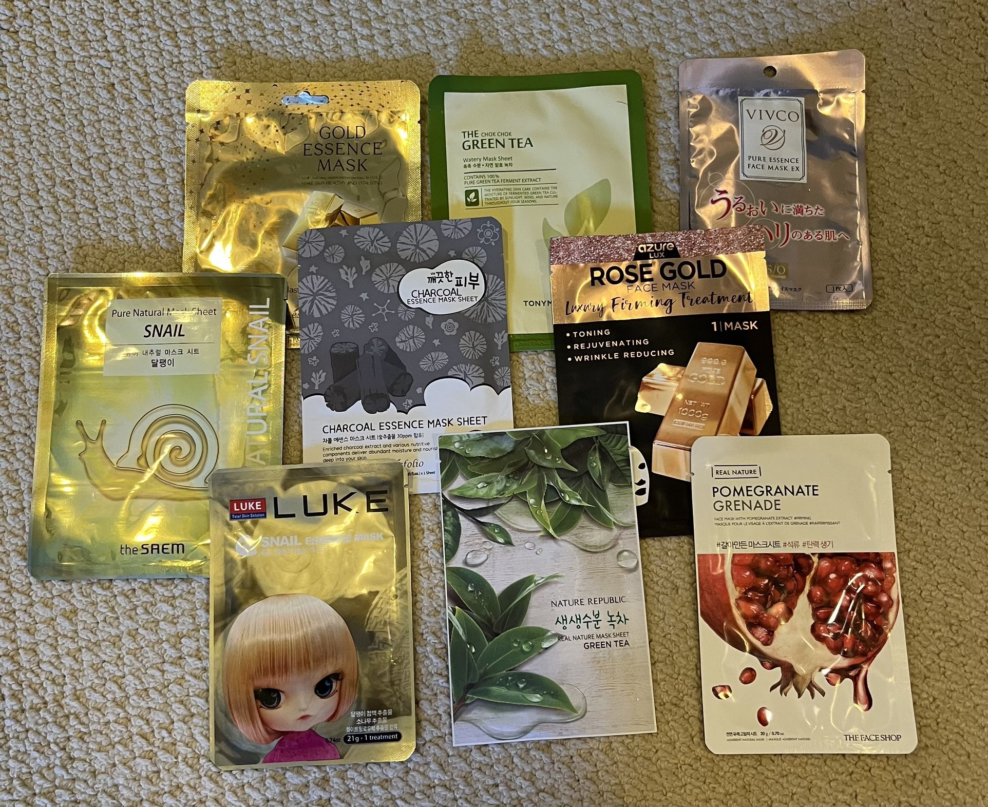 Assorted Korean Face Masks 