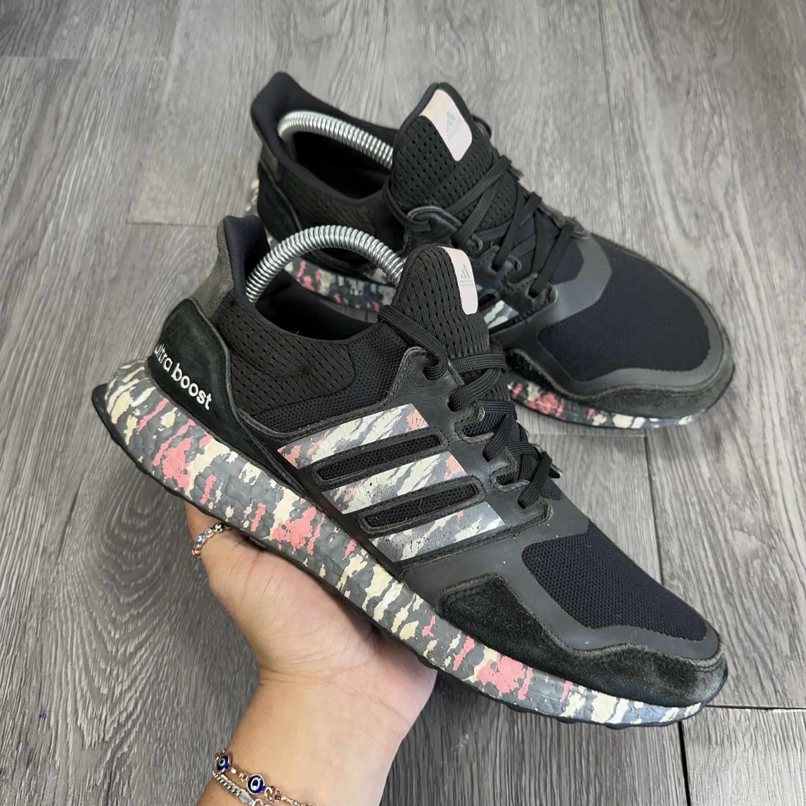Adidas Ultraboost DNA Black Glow Pink Sneakers FW4908, Women's Size 8.5