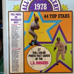All  Star Gallery  1978  Magazines 27 Full Color Photo Fact Cards Of The Dodgers / pick Up Only 