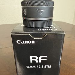 Lente canon RF 16 mm f2.8 stm