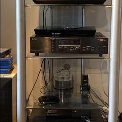 Electronic Stand With 3 Shelves